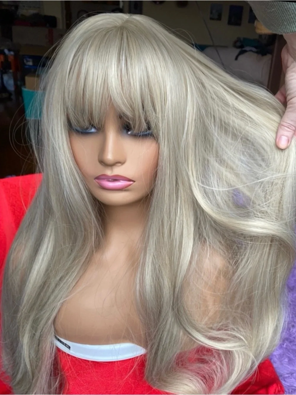 Multi tone light ash beige blonde wig
